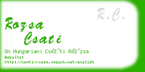 rozsa csati business card